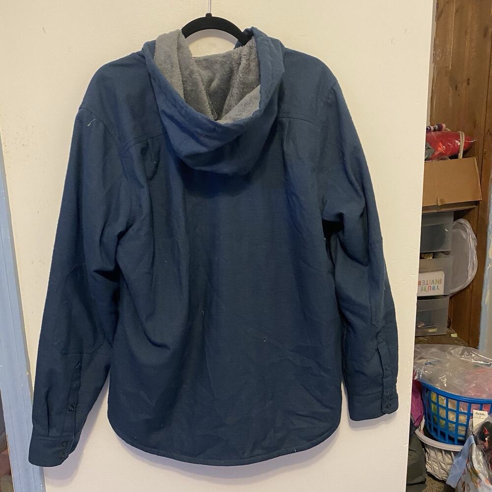 VTG LL Bean Shirt Jacket Unisex M Snap 3M Th insulated Fleece Lining Soft Hoodie - Picture 13 of 13